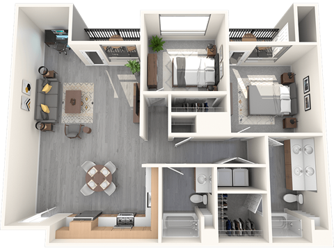 a floor plan of a house with a bedroom and a living room